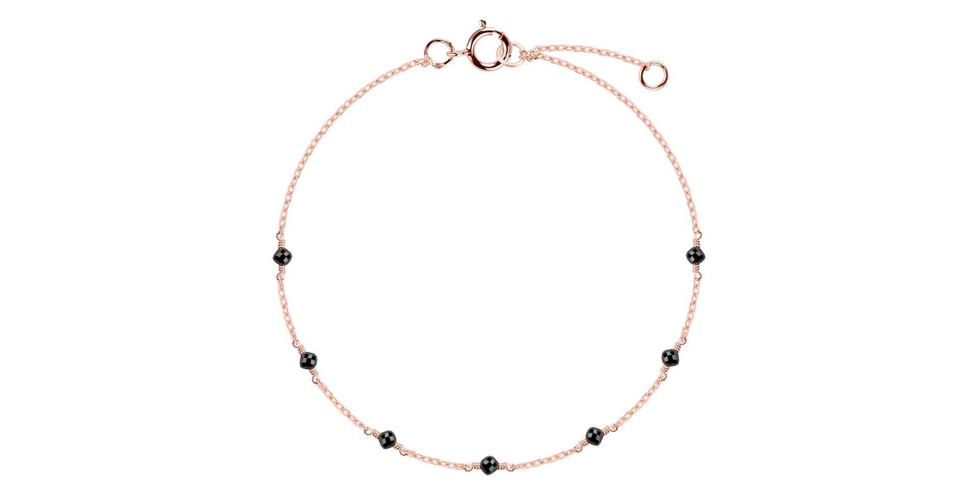 Náramok s čiernymi diamantmi Dark Melody
