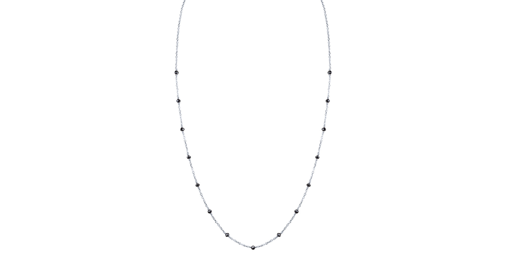 Náhrdelník s čiernymi diamantmi Dark Melody