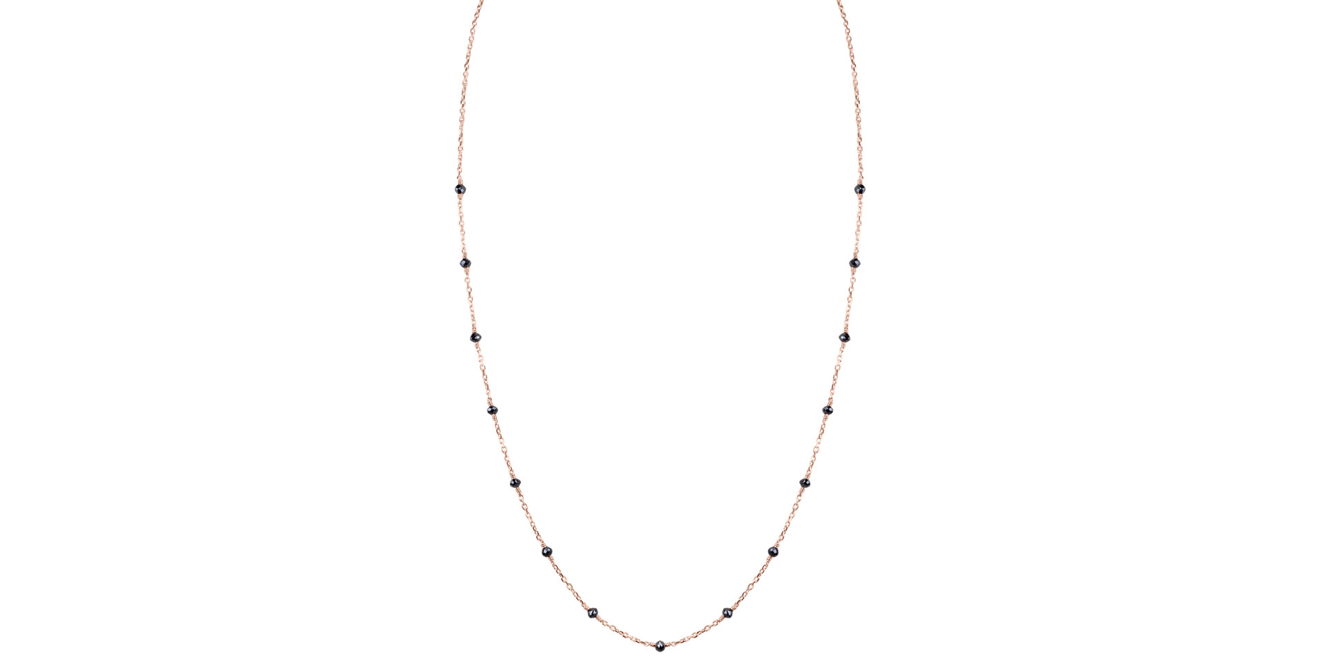 Náhrdelník s čiernymi diamantmi Dark Melody