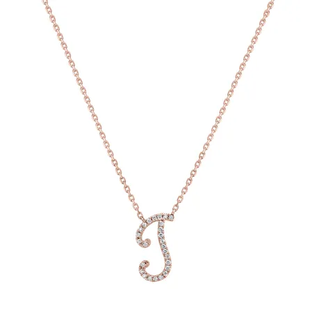 Náhrdelník s diamantmi Curly Glitter J