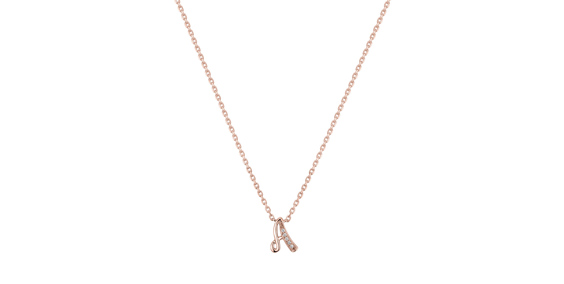 Náhrdelník s diamantmi Curly Diamonds A