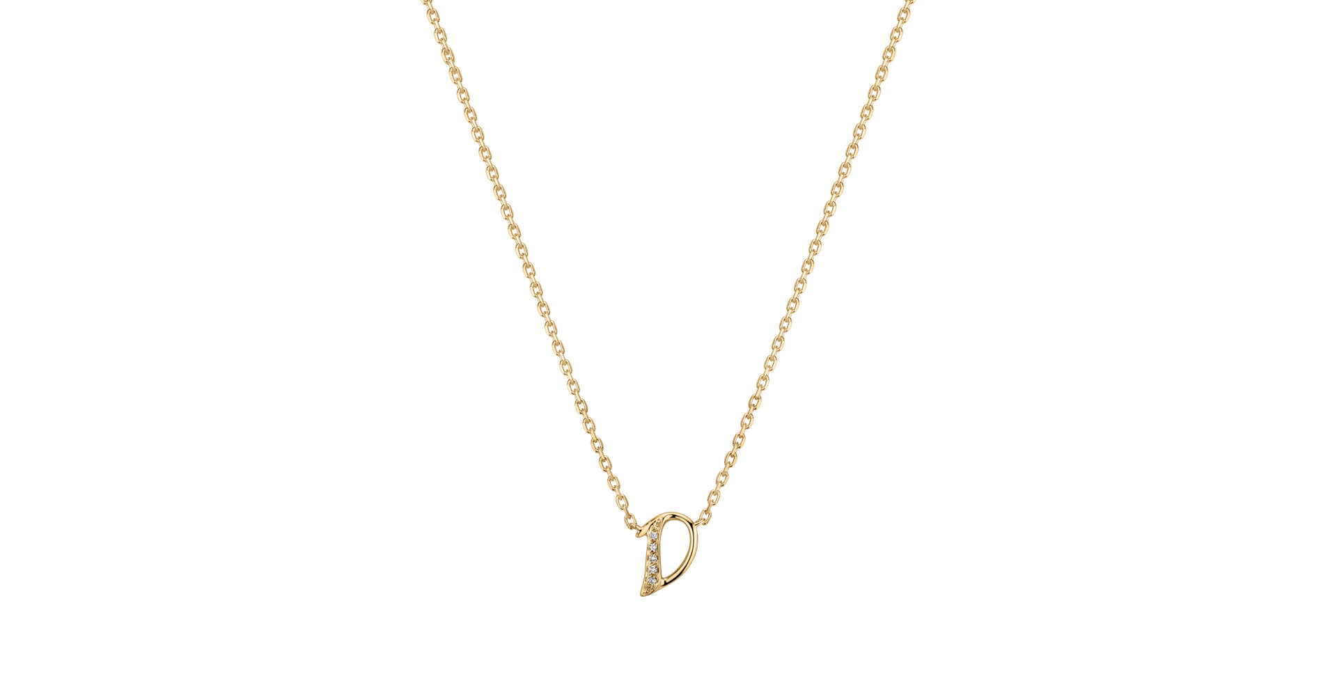 Náhrdelník s diamantmi Curly Diamonds D