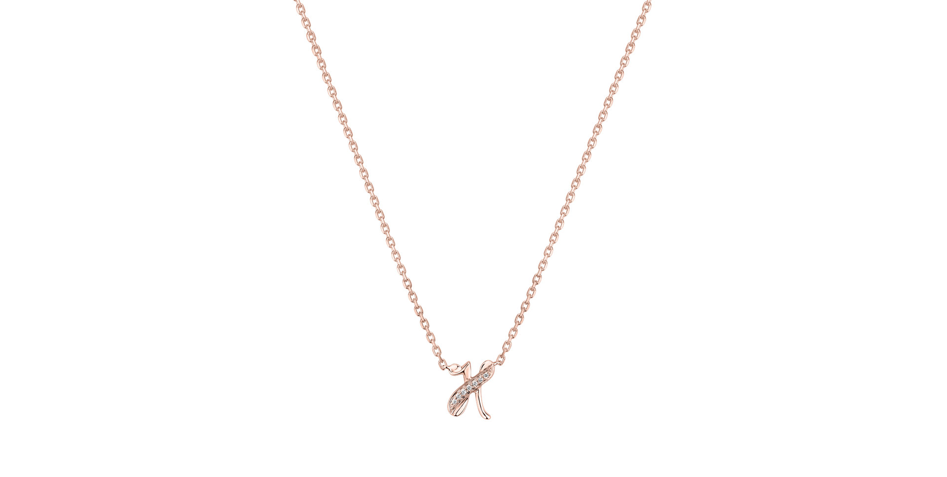 Náhrdelník s diamantmi Curly Diamonds H