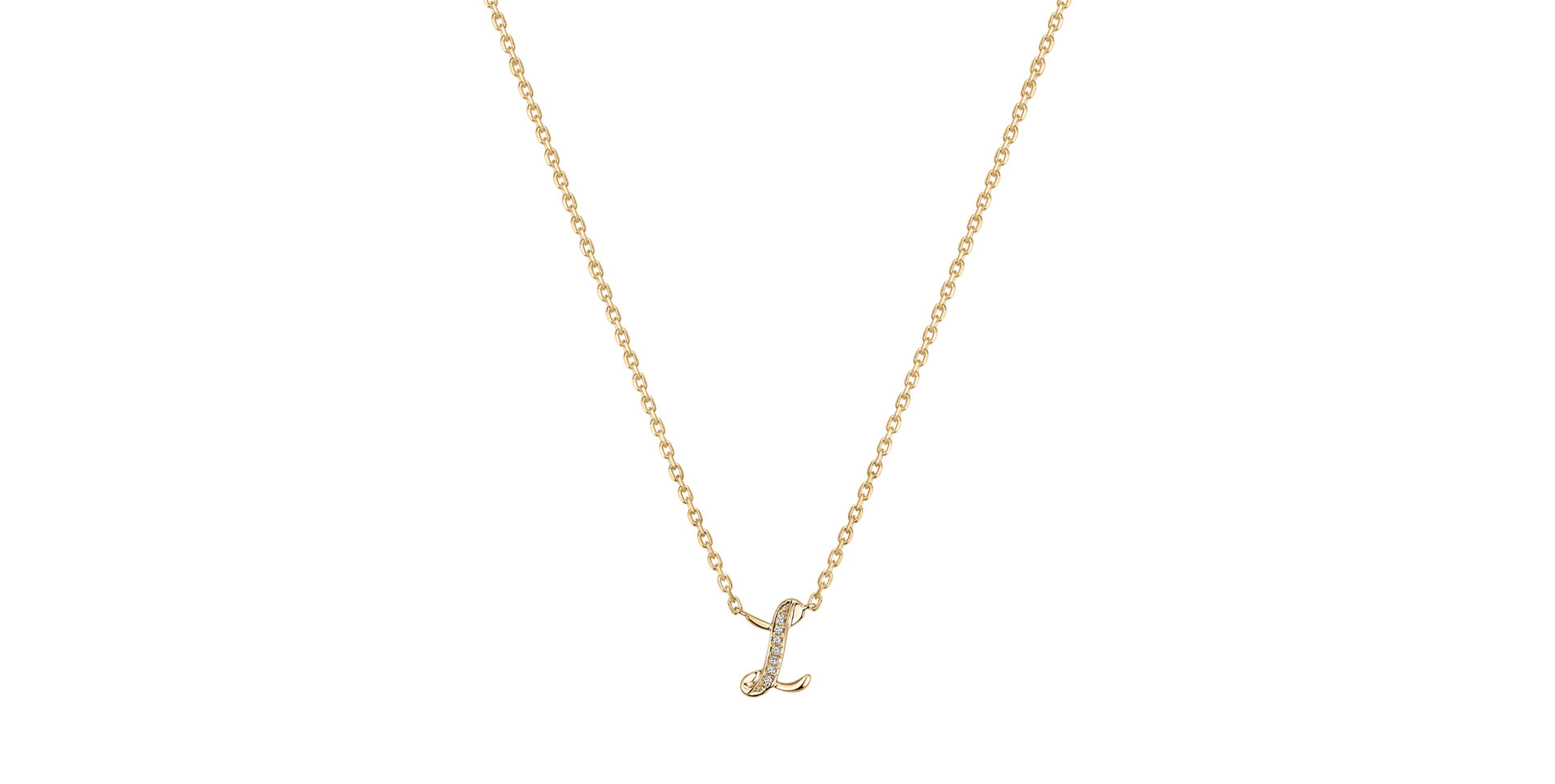 Náhrdelník s diamantmi Curly Diamonds L