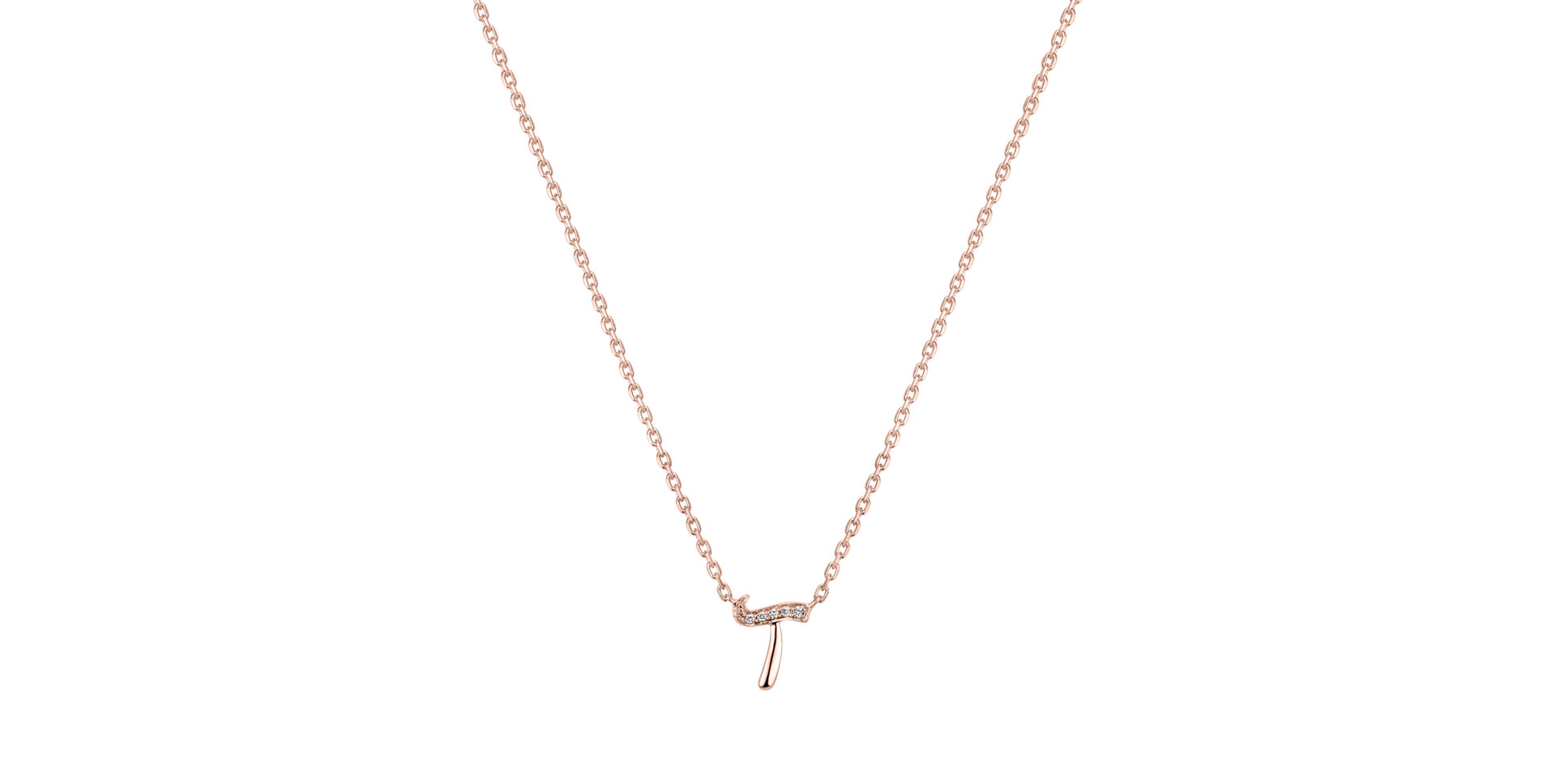 Náhrdelník s diamantmi Curly Diamonds T