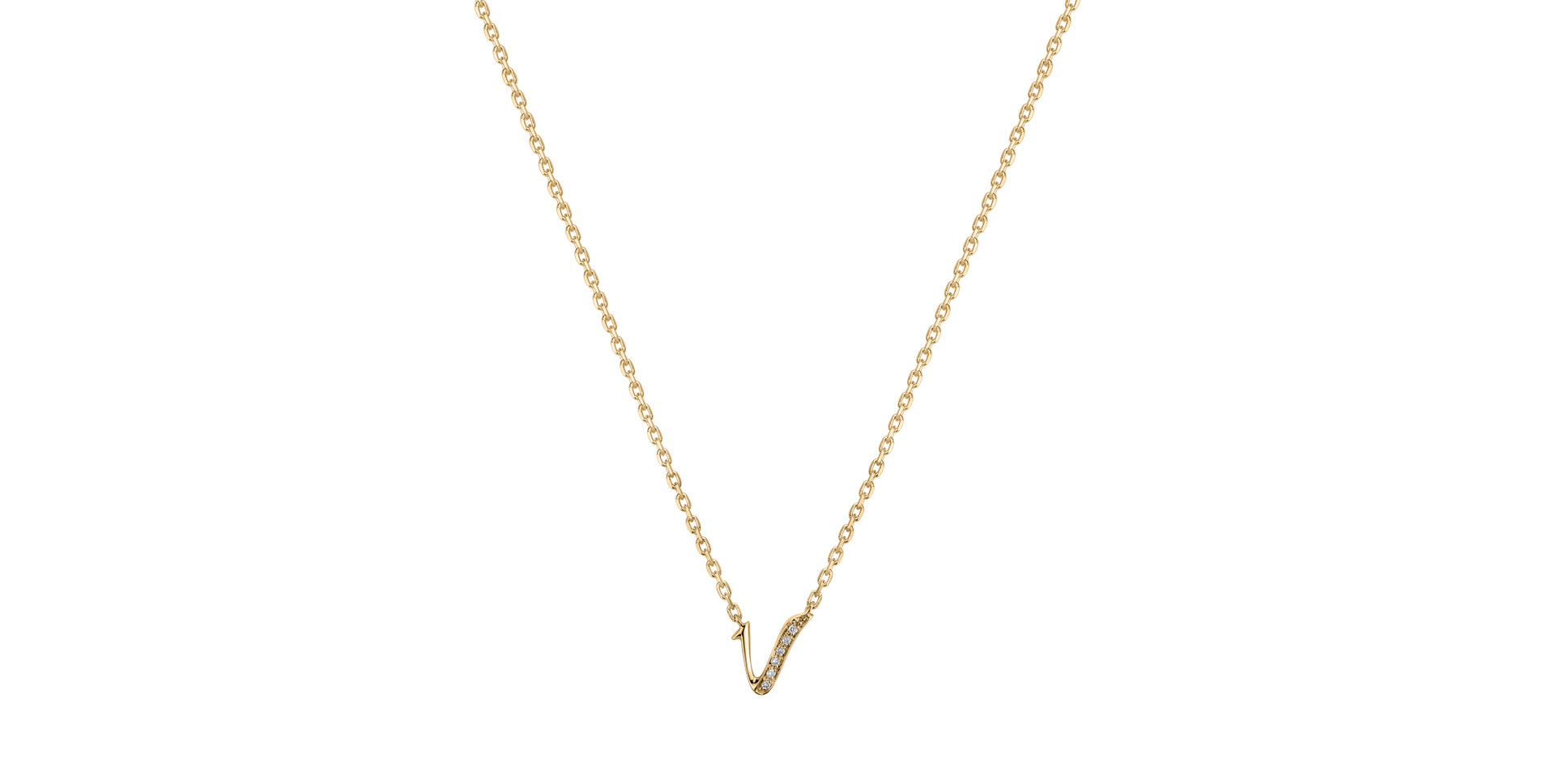 Náhrdelník s diamantmi Curly Diamonds V