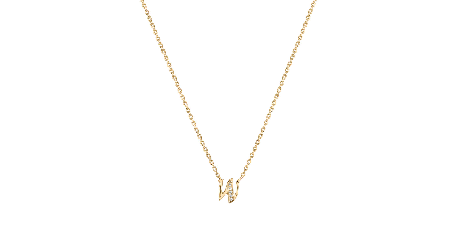 Náhrdelník s diamantmi Curly Diamonds W