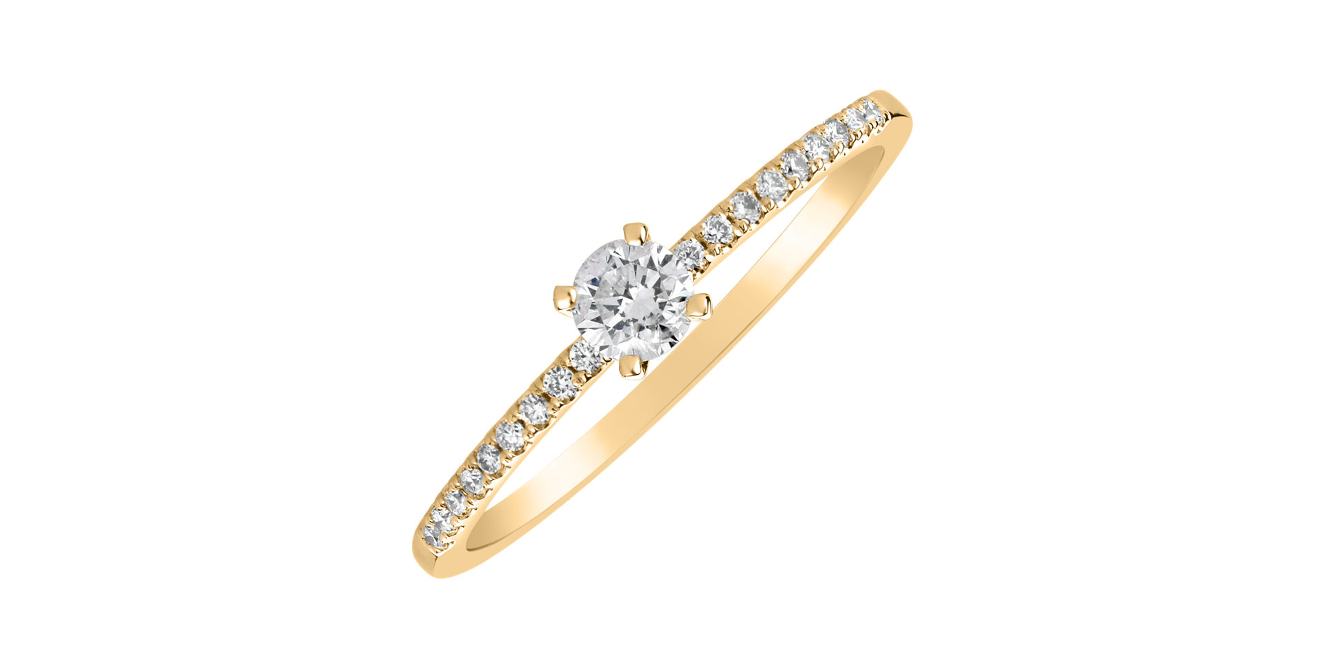 Prsteň s diamantmi Gem Simplicity