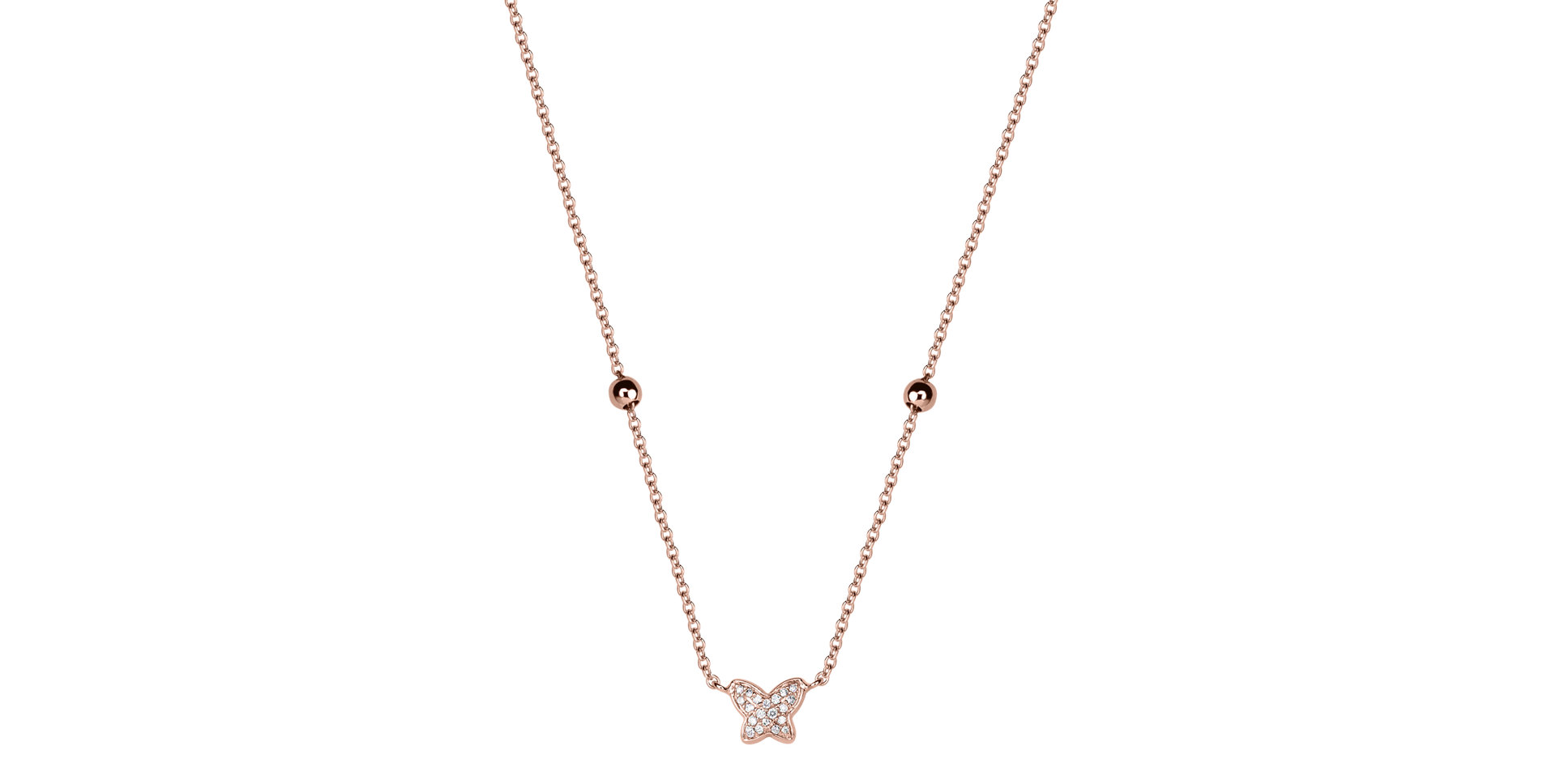 Náhrdelník s diamantmi Magic Buttefly