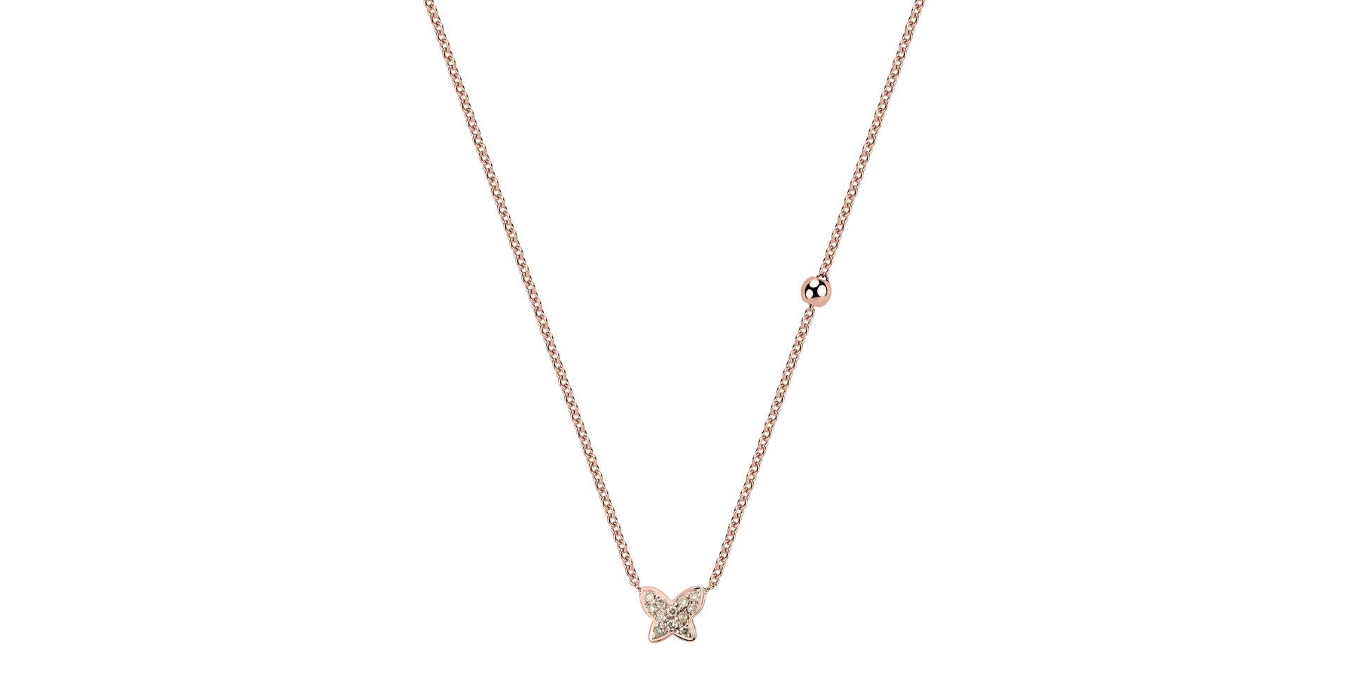 Náhrdelník s hnedými a bielymi diamantmi Star Waterfall