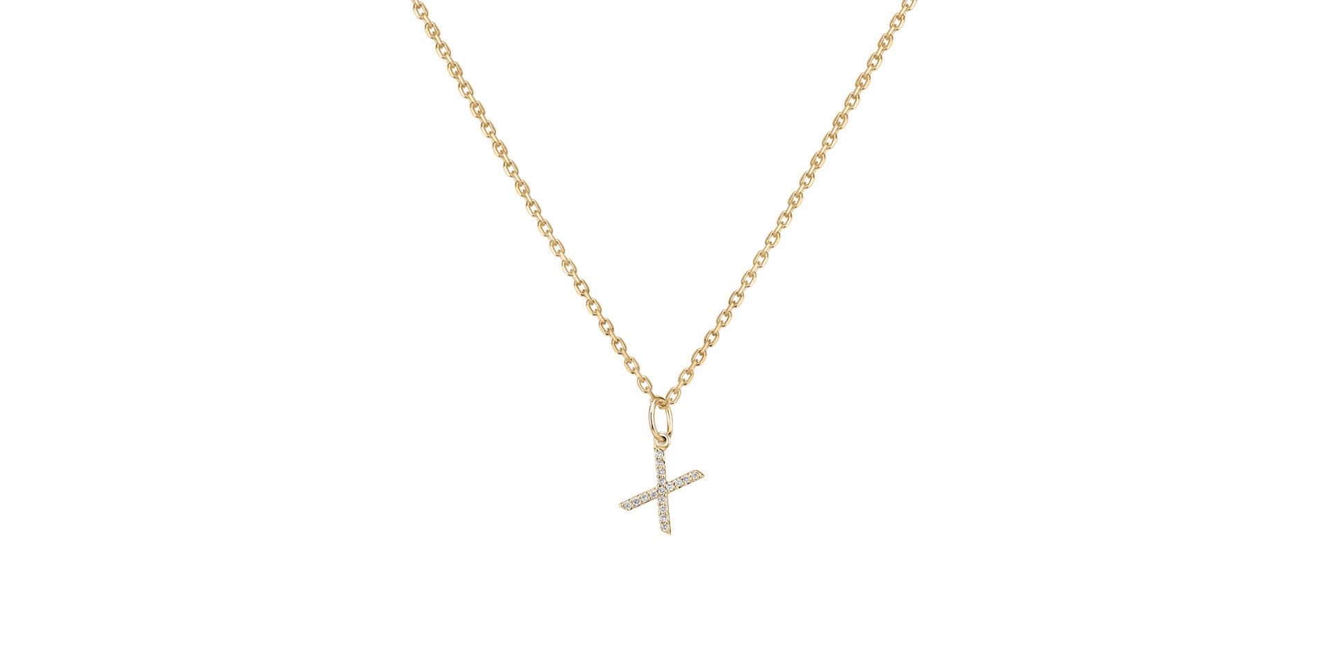 Prívesok s diamantmi Line Glitter X