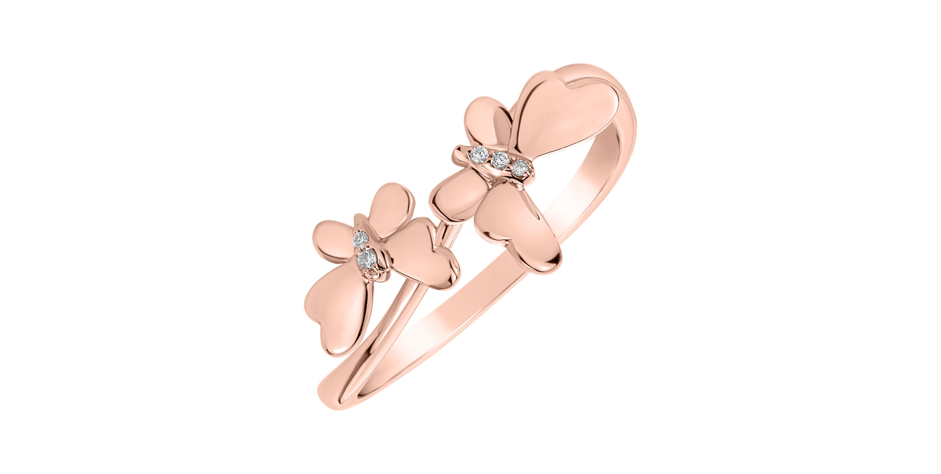 Prsteň s diamantmi Butterflies