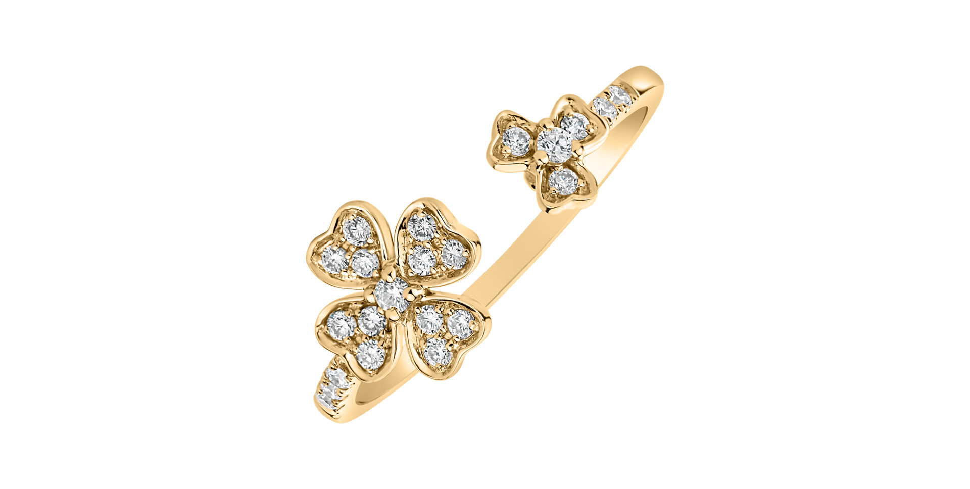 Prsteň s diamantmi Double Flowering