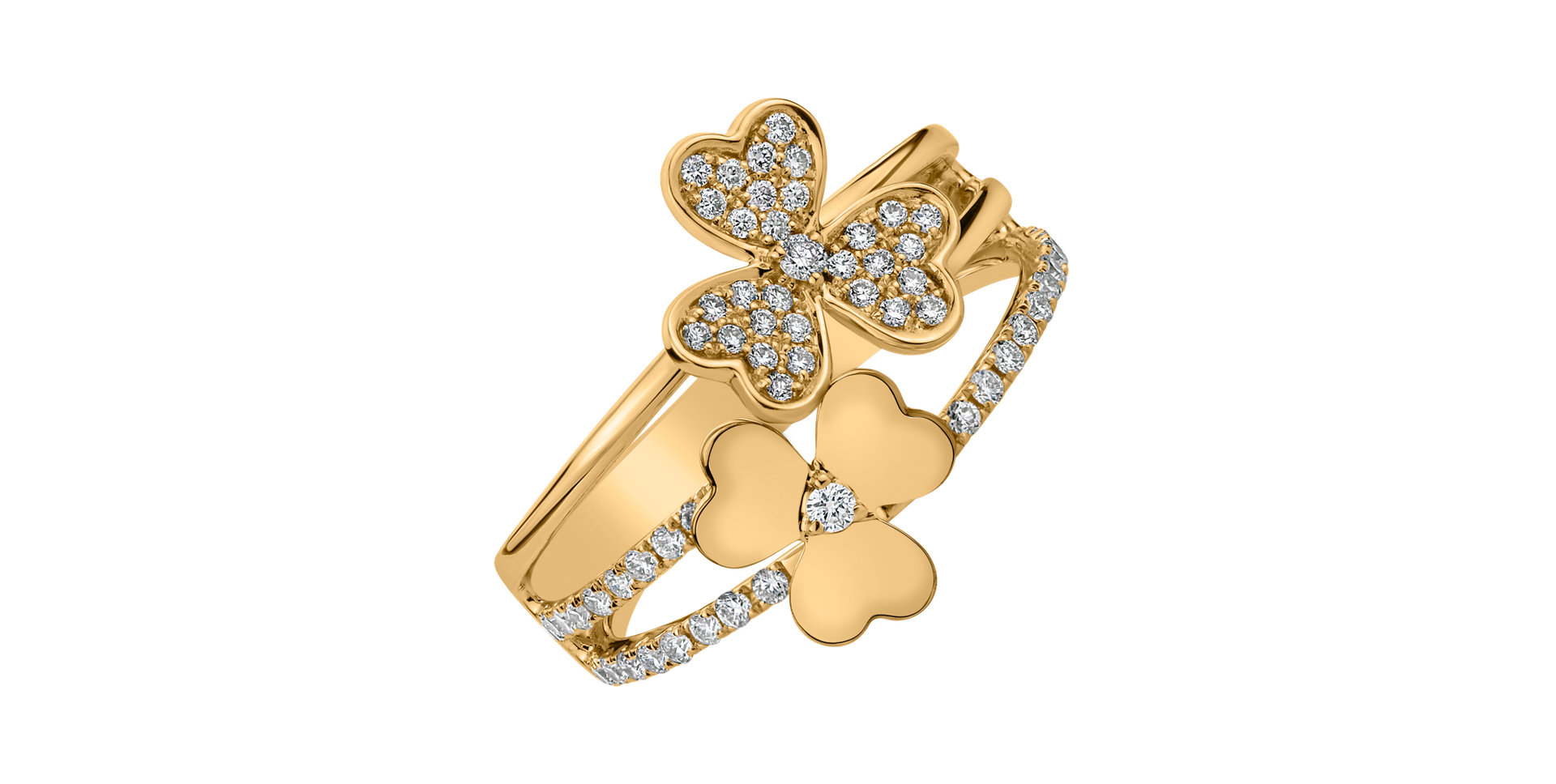 Prsteň s diamantmi Flowering Garden