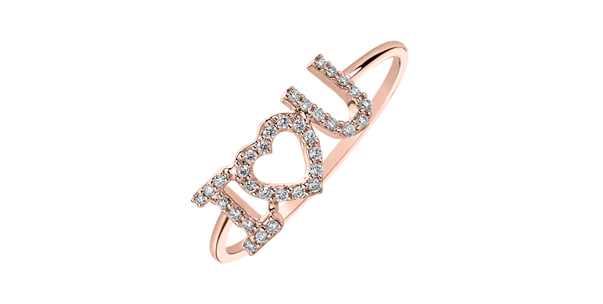 Prsteň s diamantmi I love you
