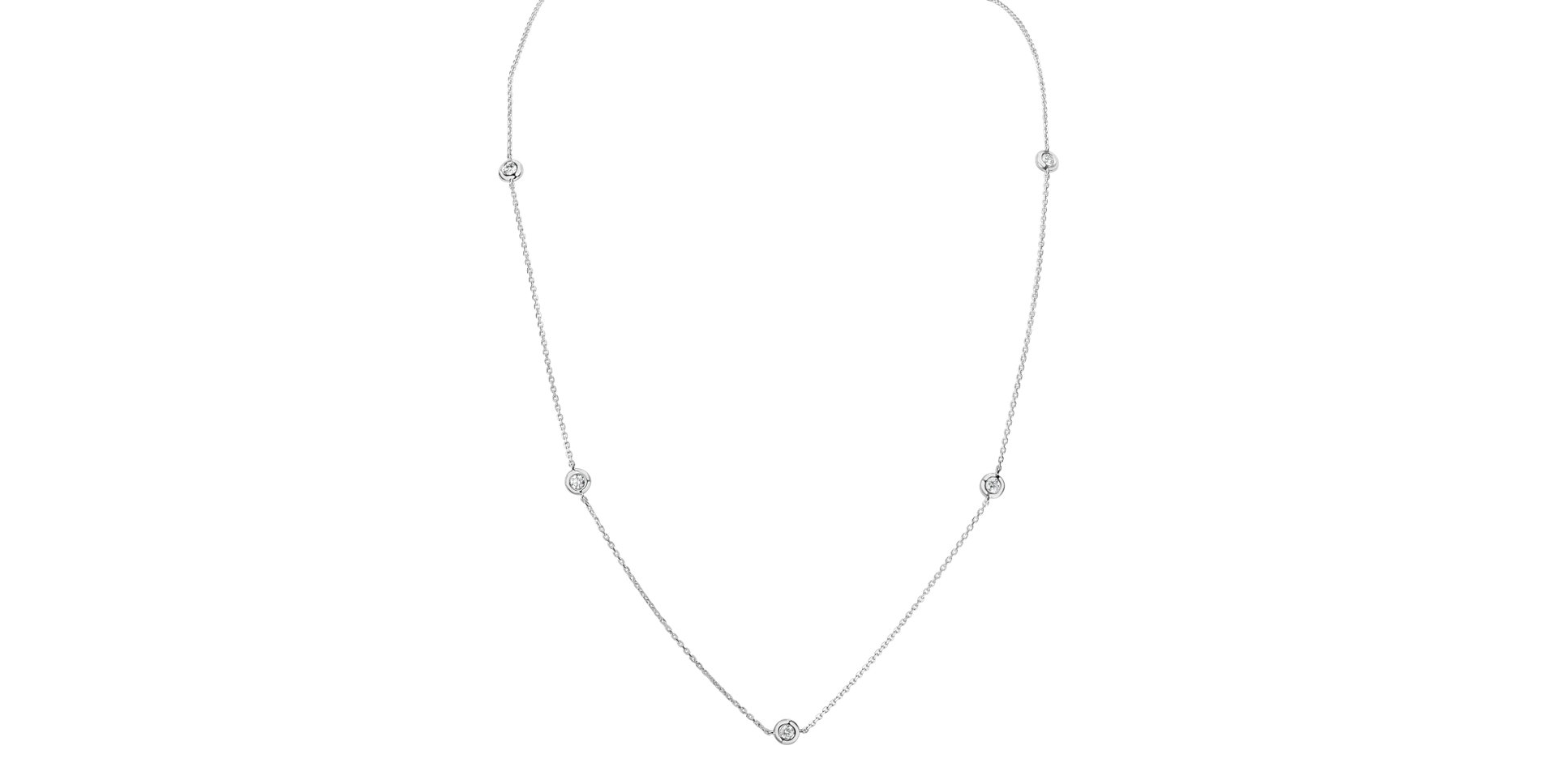 Náhrdelník s diamantmi Dots