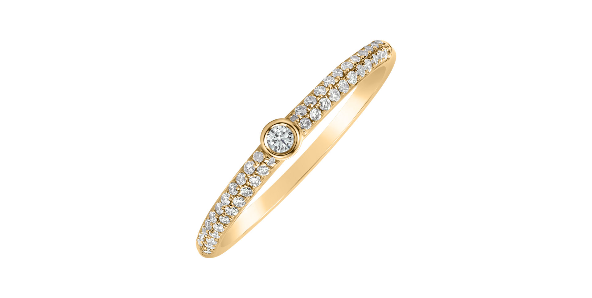 Prsteň s diamantmi Angel Ray