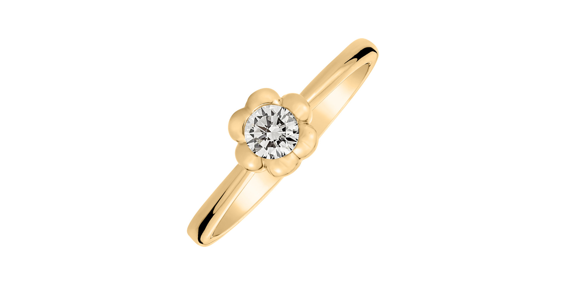 Prsteň s diamantom Blooming Love