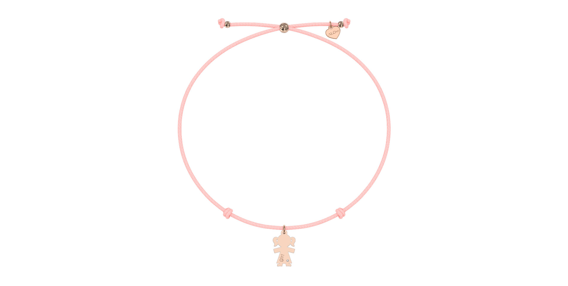 Diamantový náramok so šnúrkou Girl