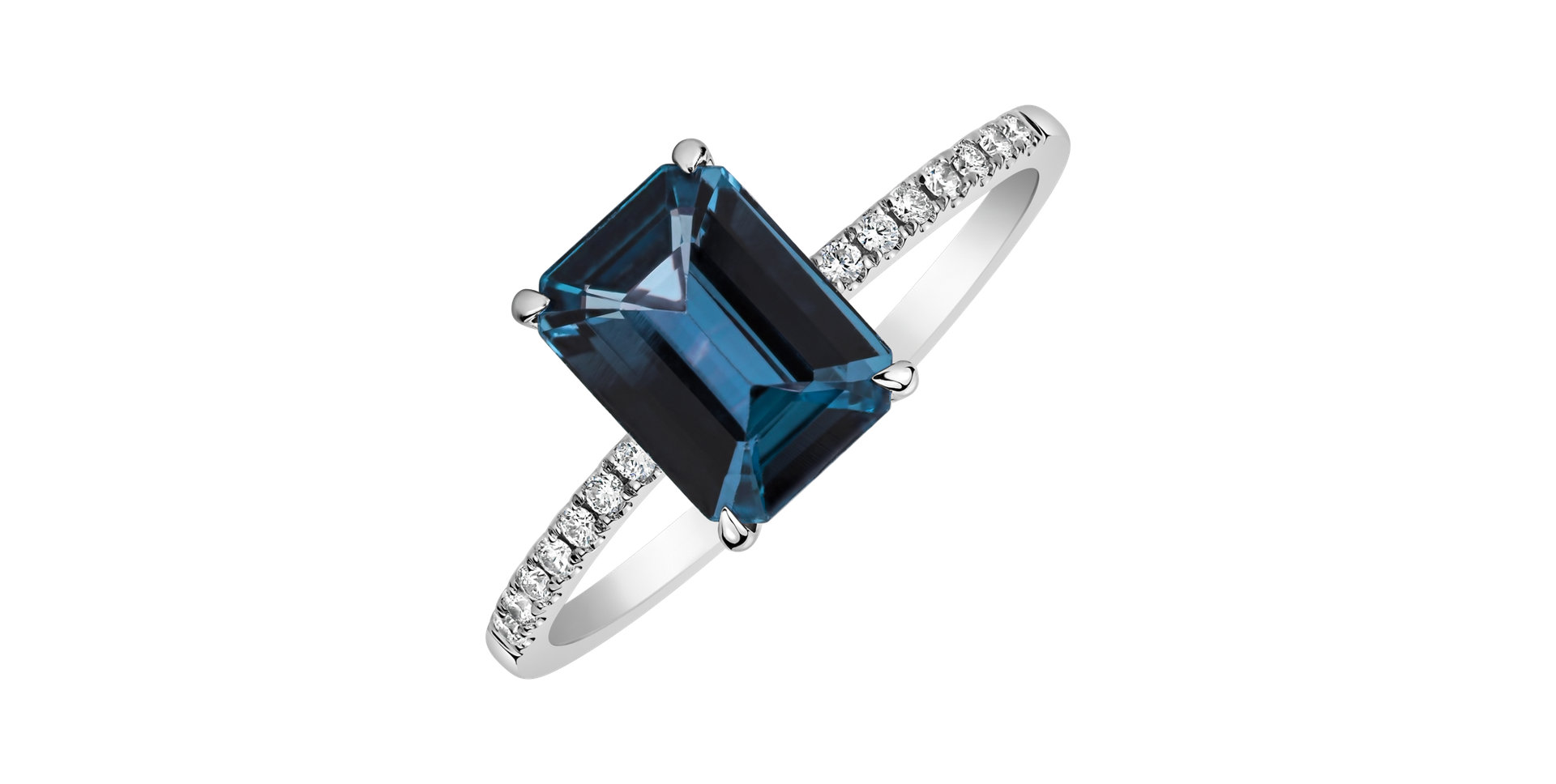 Prsteň s diamantmi a topásom london Perfect Promise