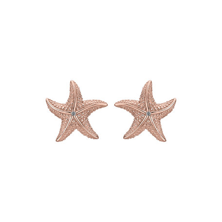 Náušnice s diamantmi Glossy Starfish