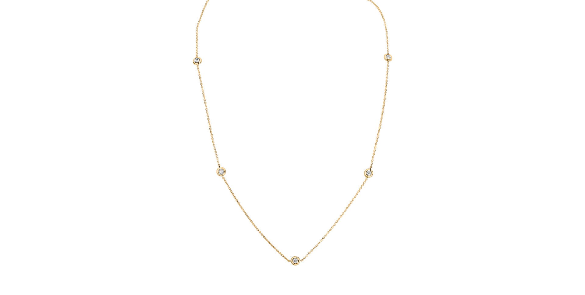 Náhrdelník s diamantmi Dots