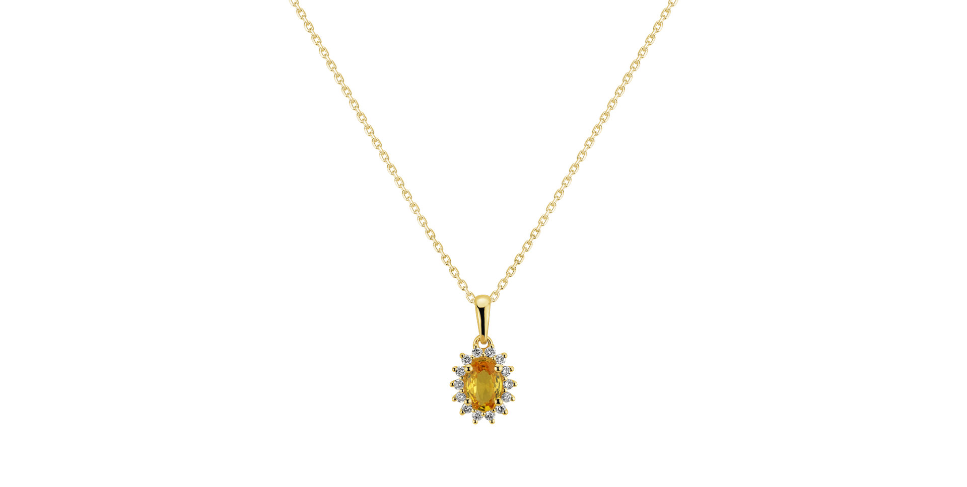 Prívesok s diamantmi a zafírom Princess