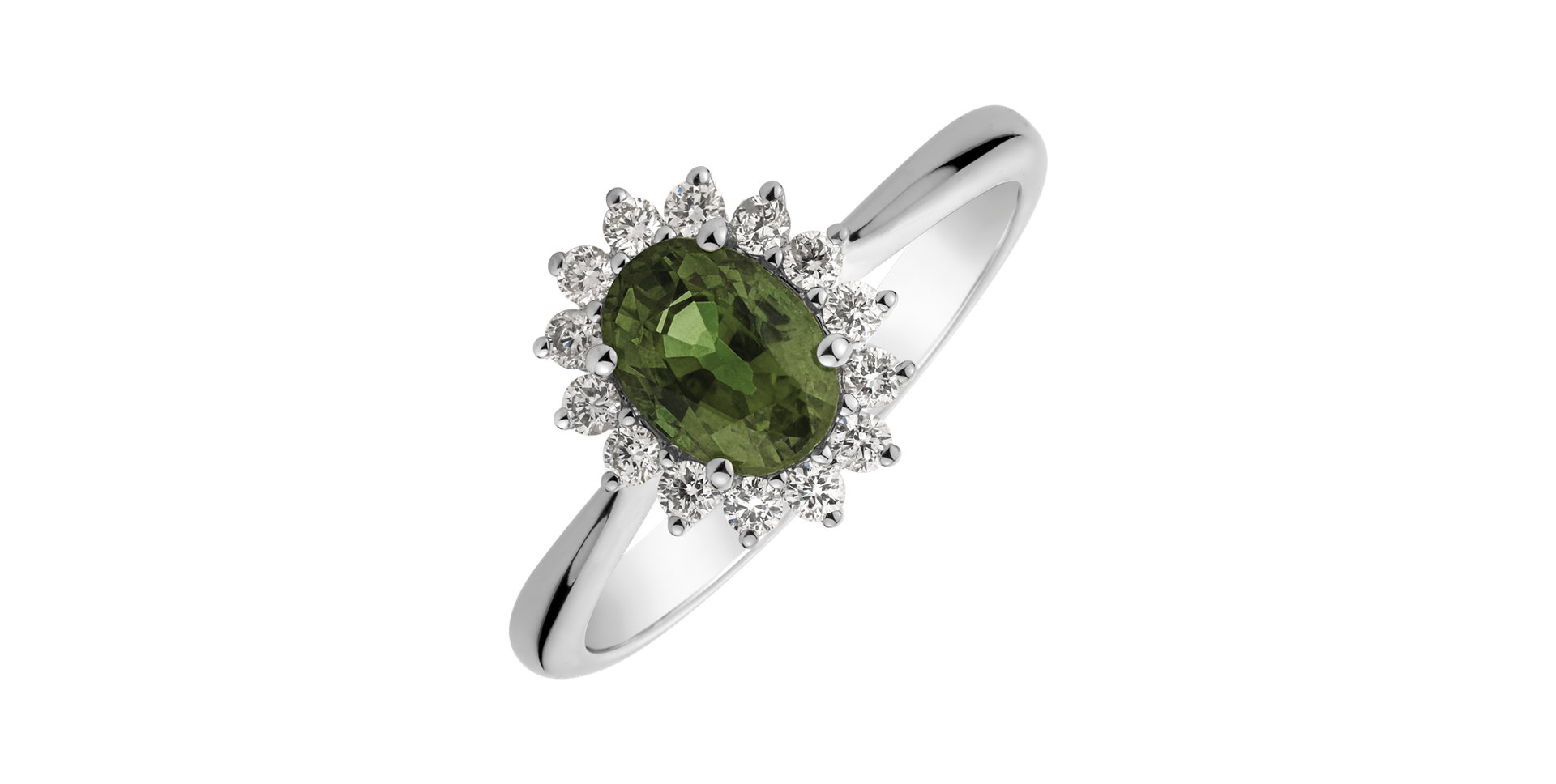 Prsteň so zafírom a diamantmi Princess