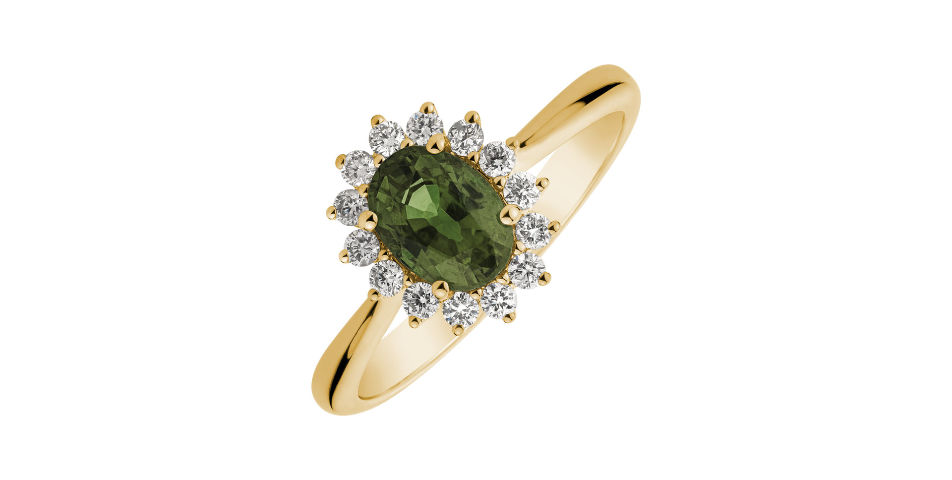 Prsteň s diamantmi a zafírom Princess