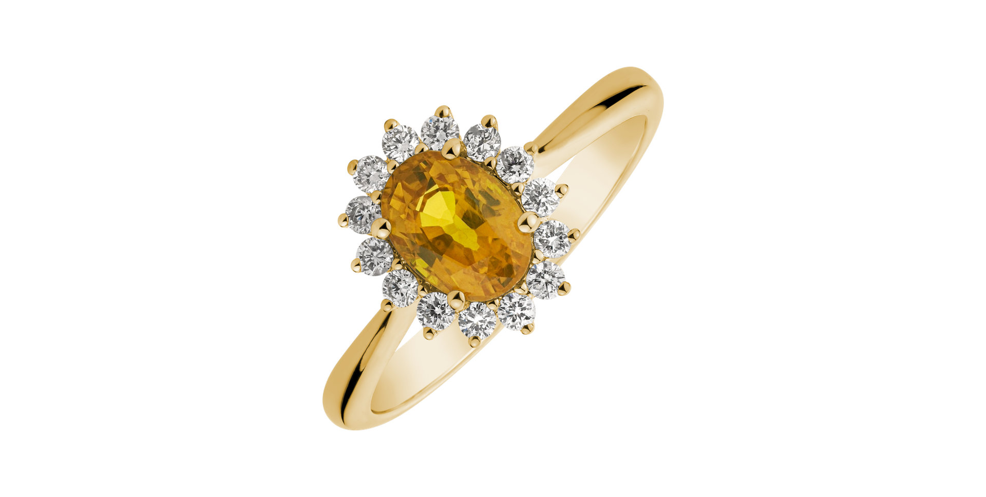 Prsteň s diamantmi a zafírom Princess