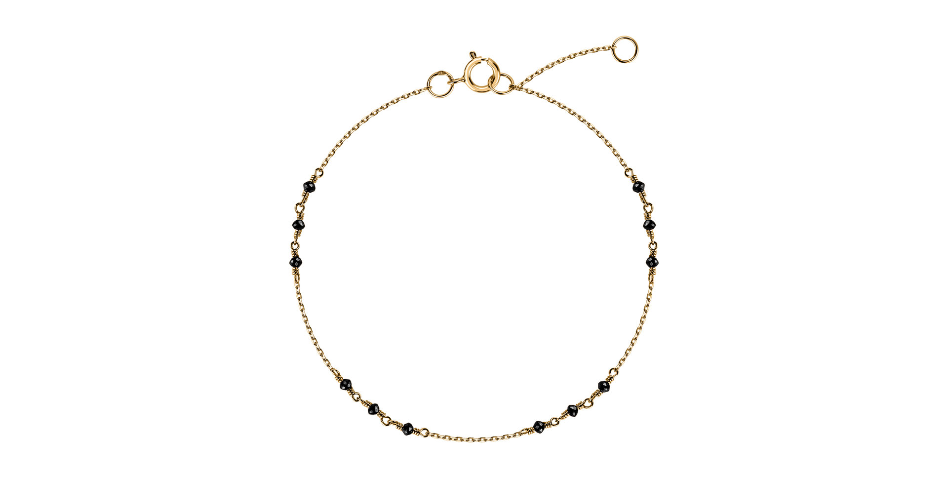 Náramok s čiernymi diamantmi Deep Melody