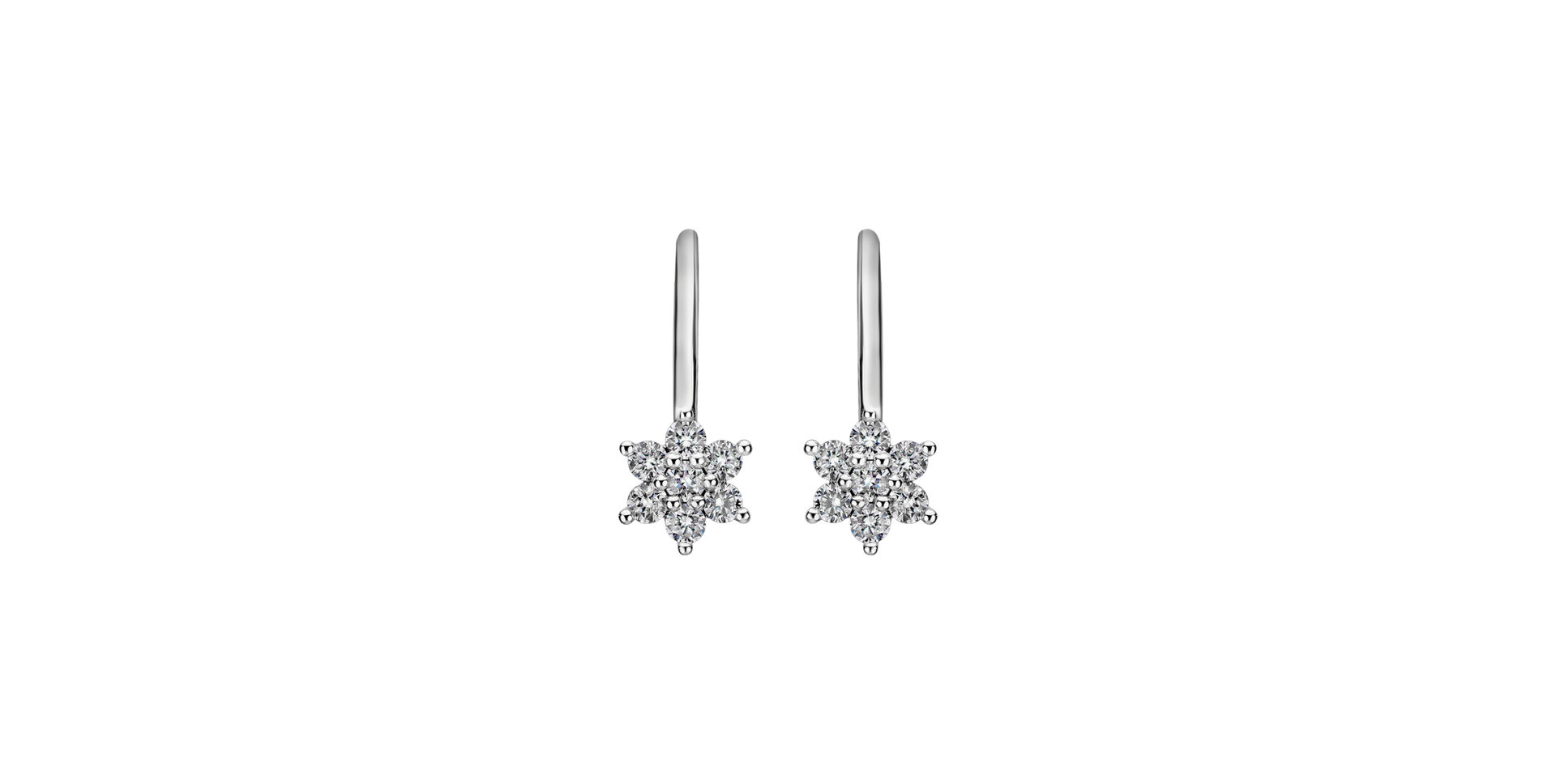 Náušnice s diamantmi Magic Snowflakes