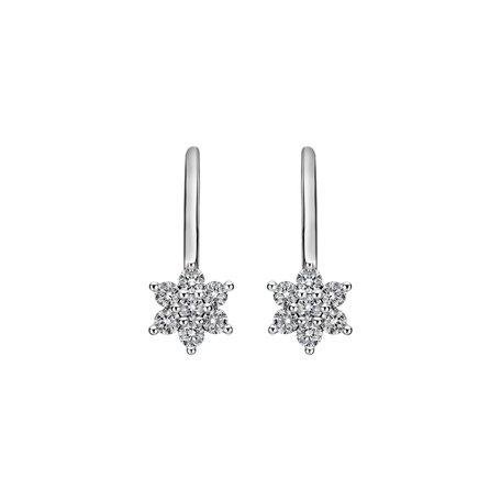 Náušnice s diamantmi Magic Snowflakes