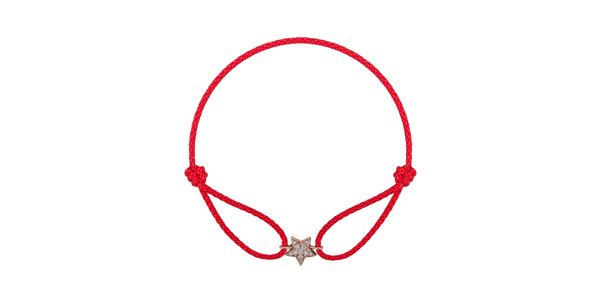 Diamantový náramok so šnúrkou Adorable Star