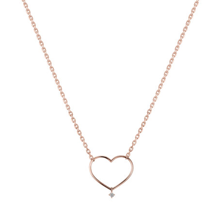 Náhrdelník s diamantom Desperate Heart