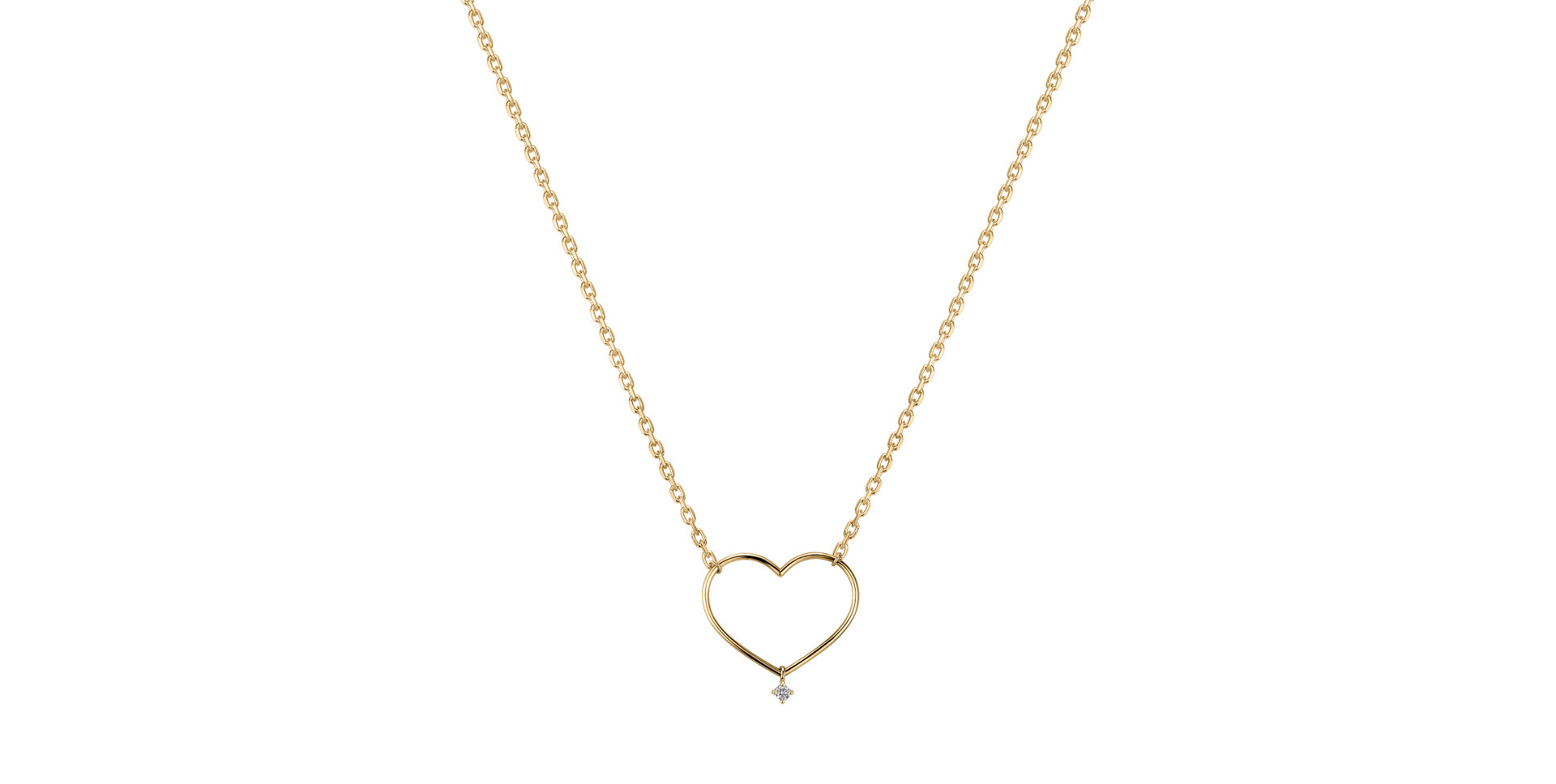 Náhrdelník s diamantom Desperate Heart