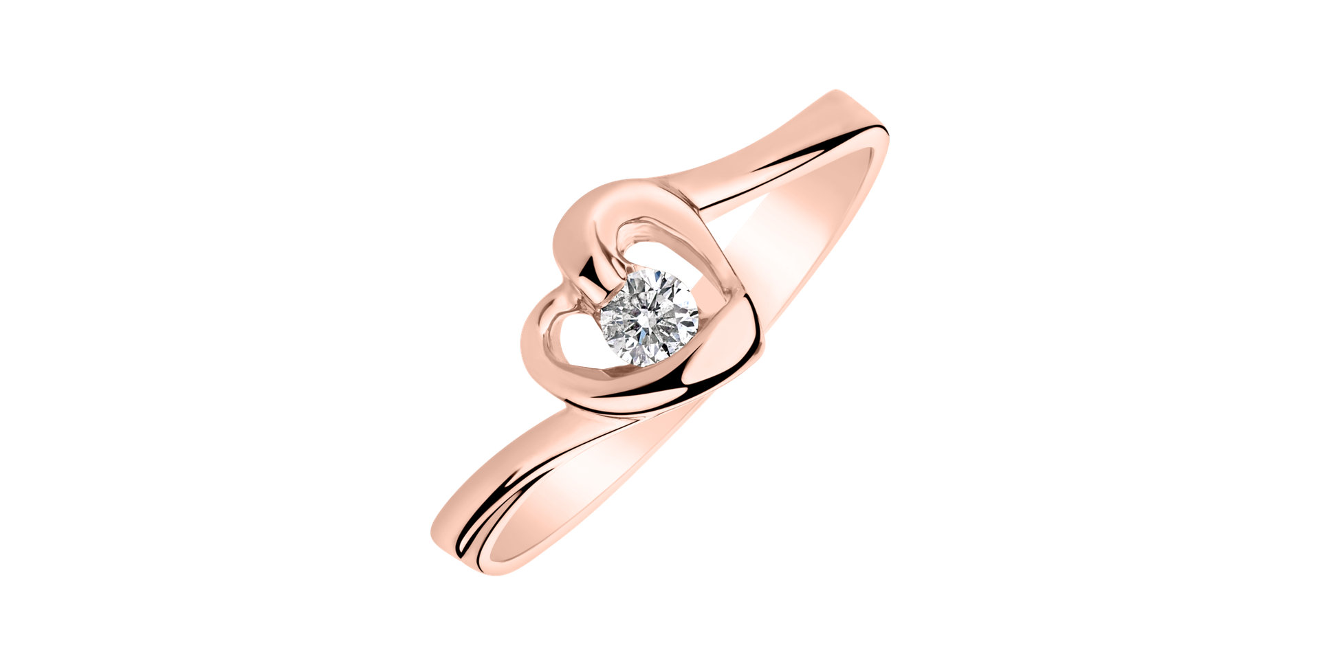 Prsteň s diamantom Love Message