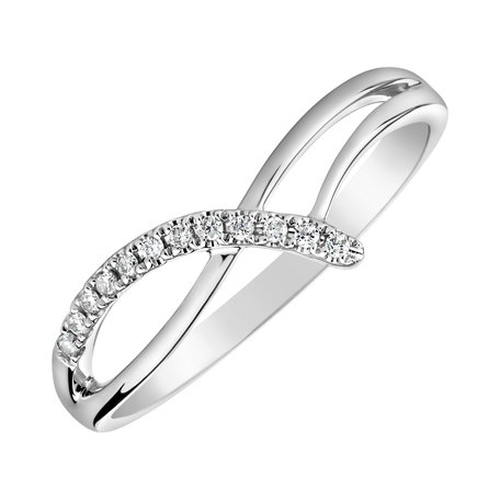 Prsteň s diamantmi Elegant Line