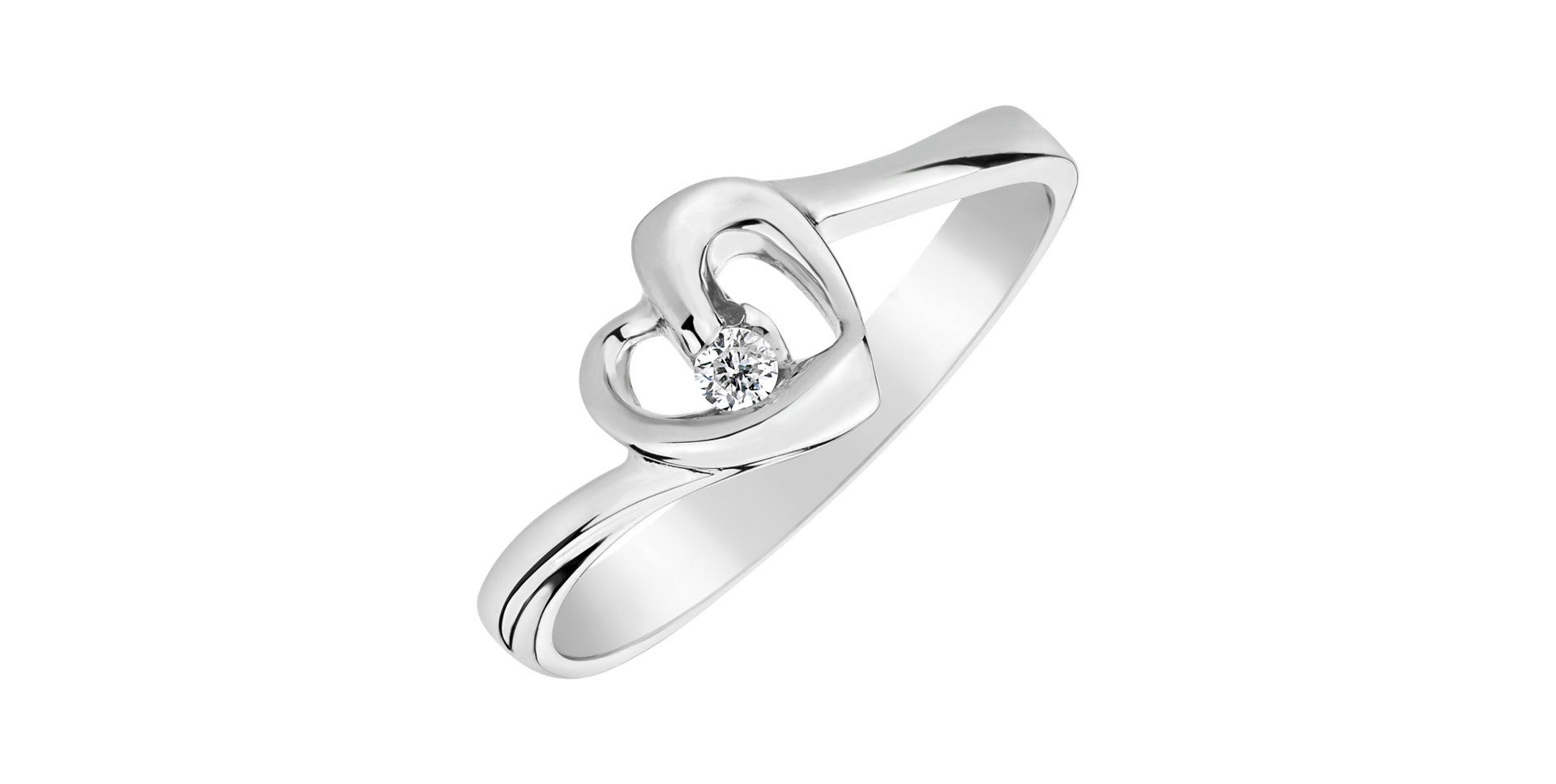 Prsteň s diamantom Love Message