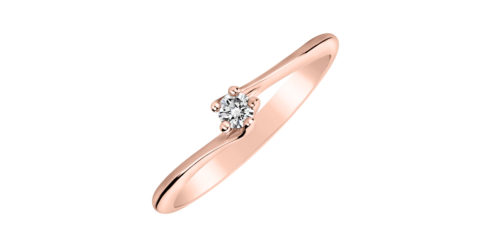 Prsteň s diamantom Vivid Love