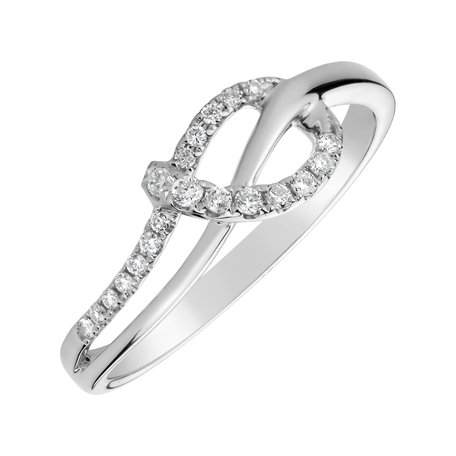 Prsteň s diamantmi Elegant Knot