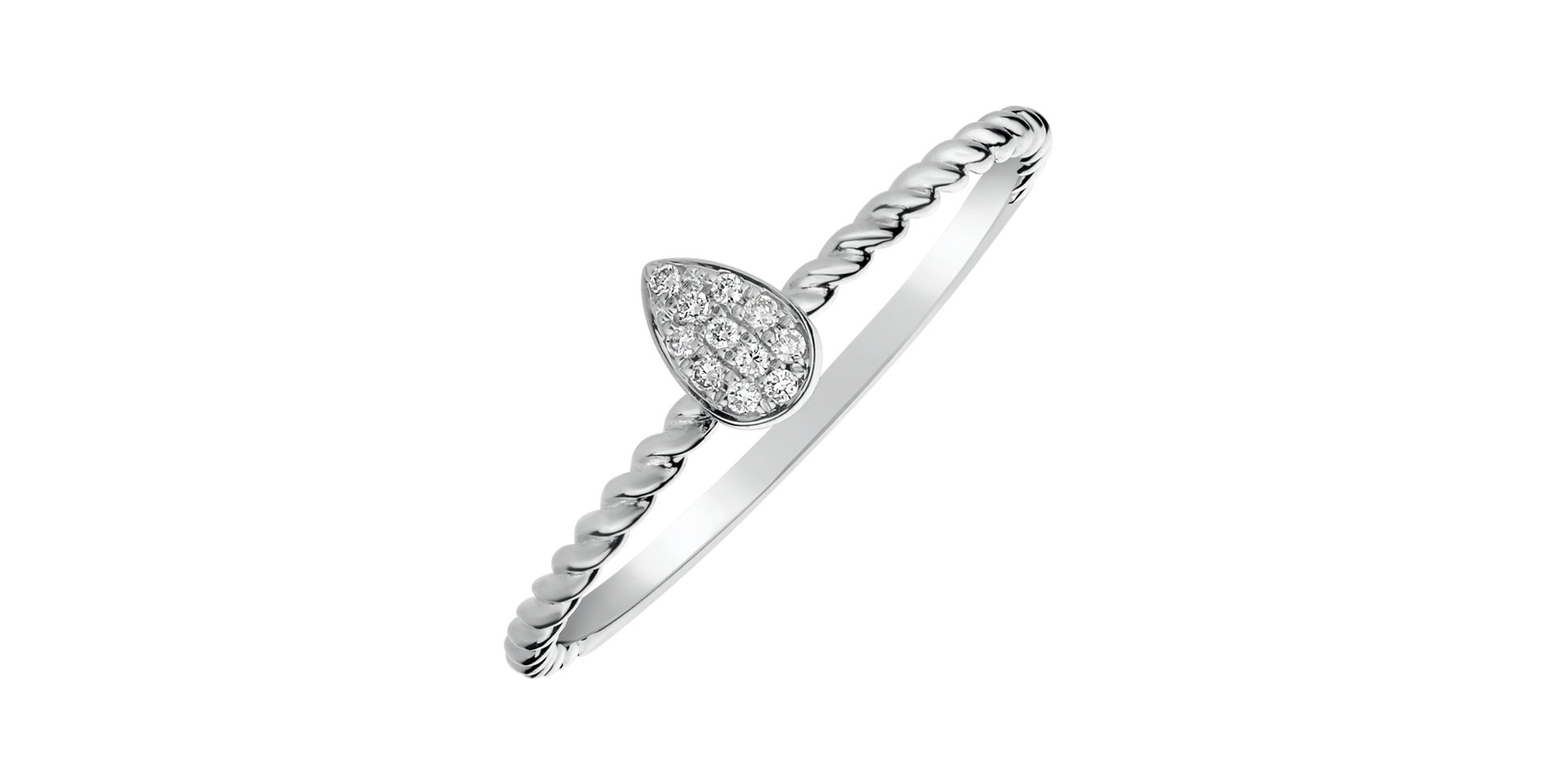 Prsteň s diamantmi Endless Drop