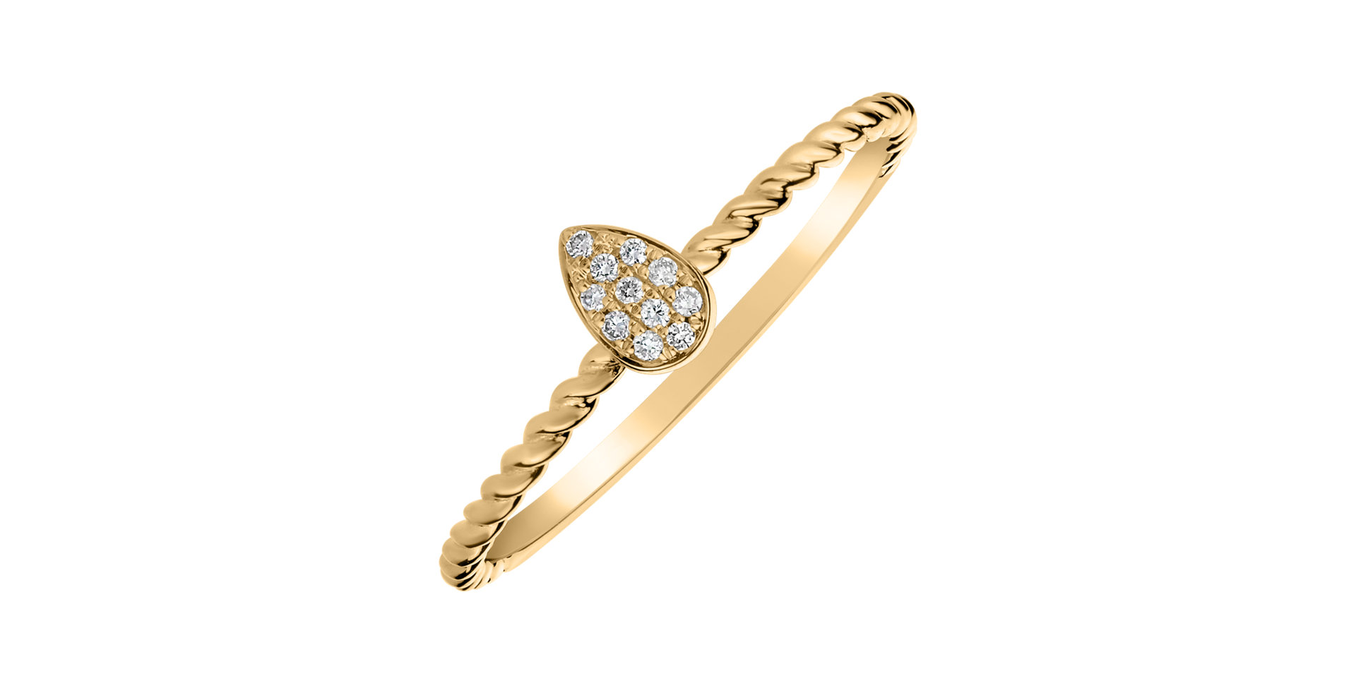 Prsteň s diamantmi Endless Drop