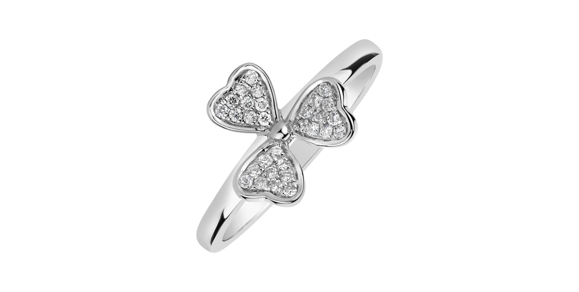 Prsteň s diamantmi Triple Pleasure