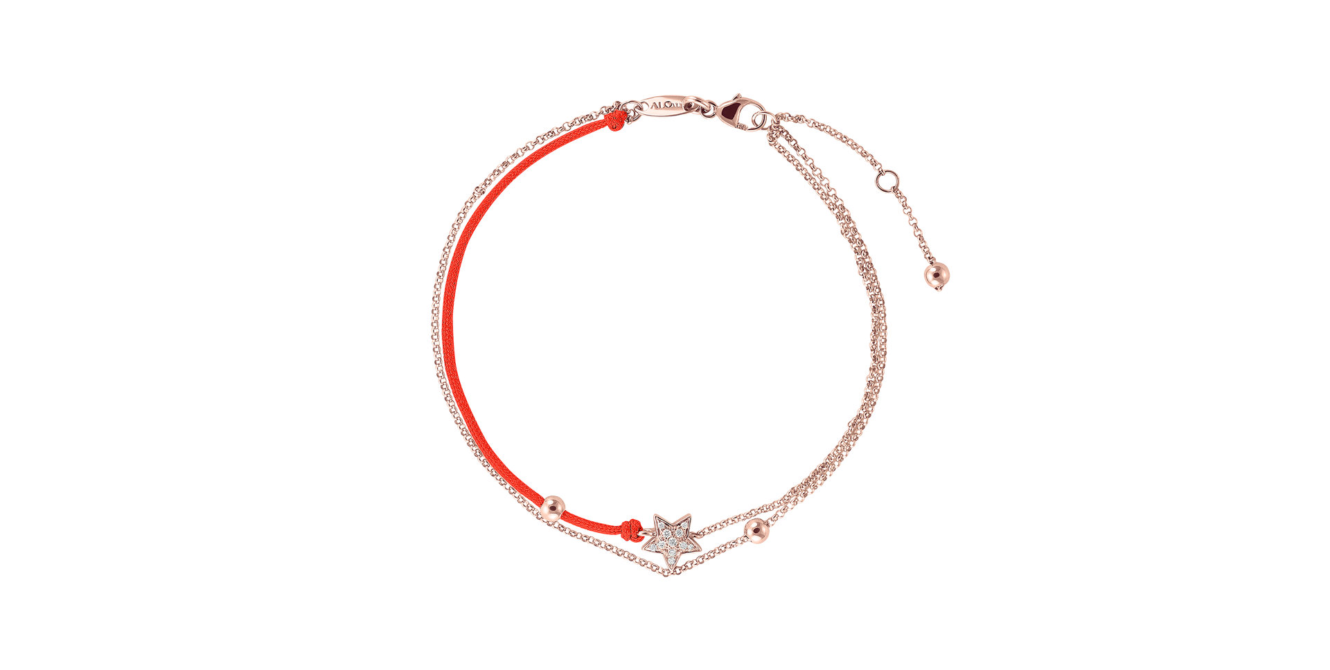 Diamantový náramok so šnúrkou Dream Message