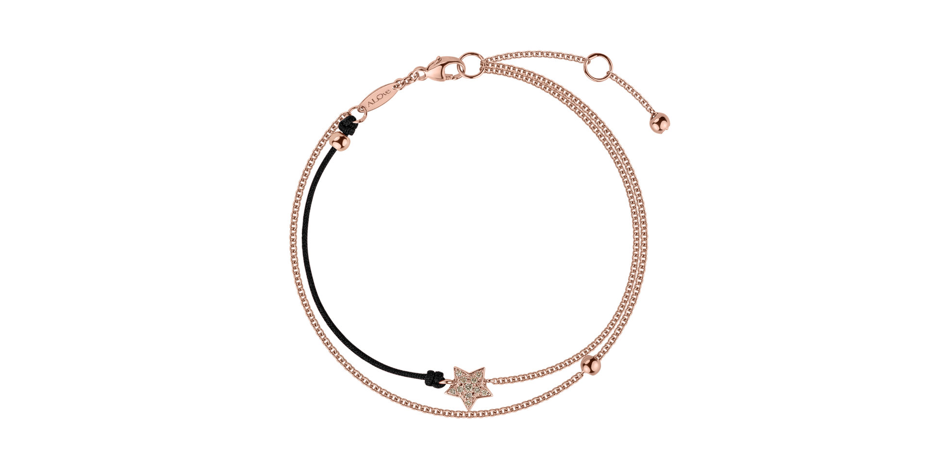 Diamantový náramok so šnúrkou Dream Message