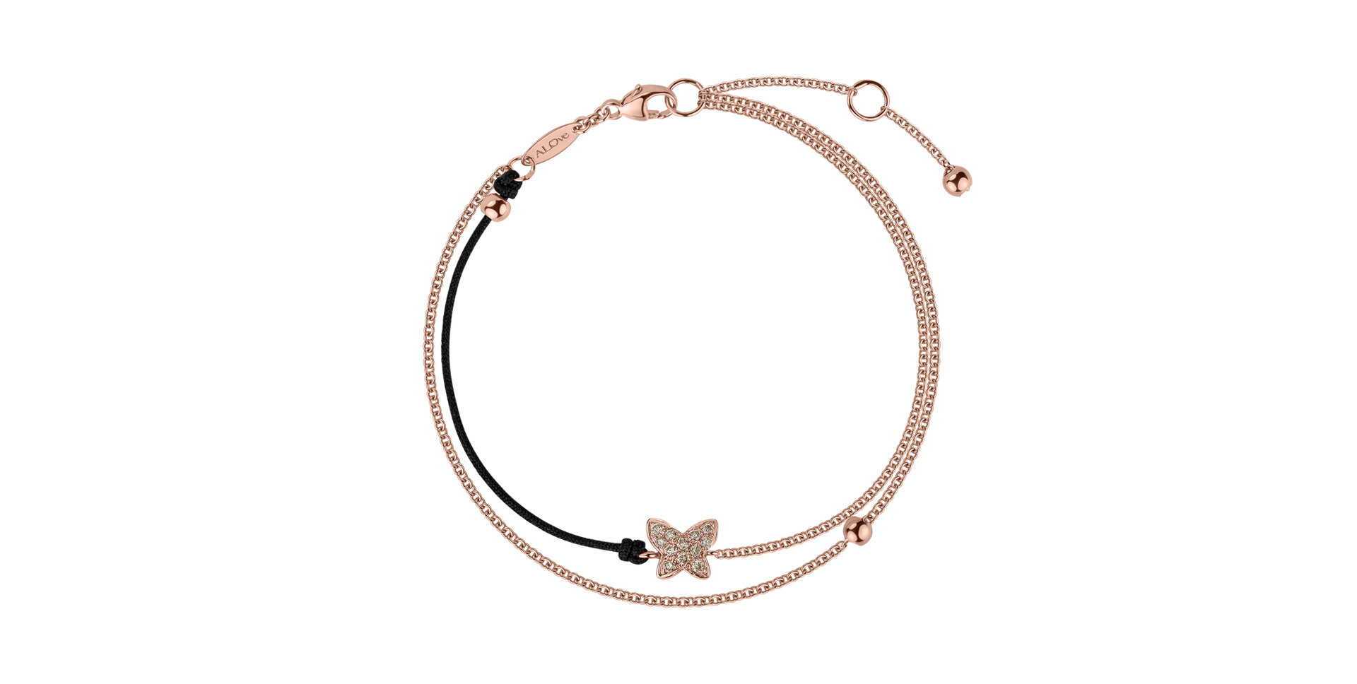 Diamantový náramok so šnúrkou Paradise Message