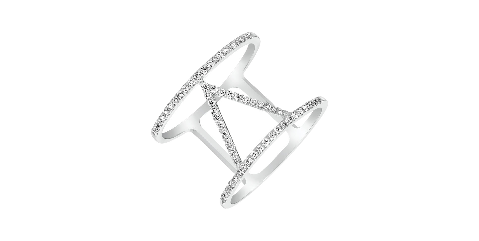 Prsteň s diamantmi Victory Line