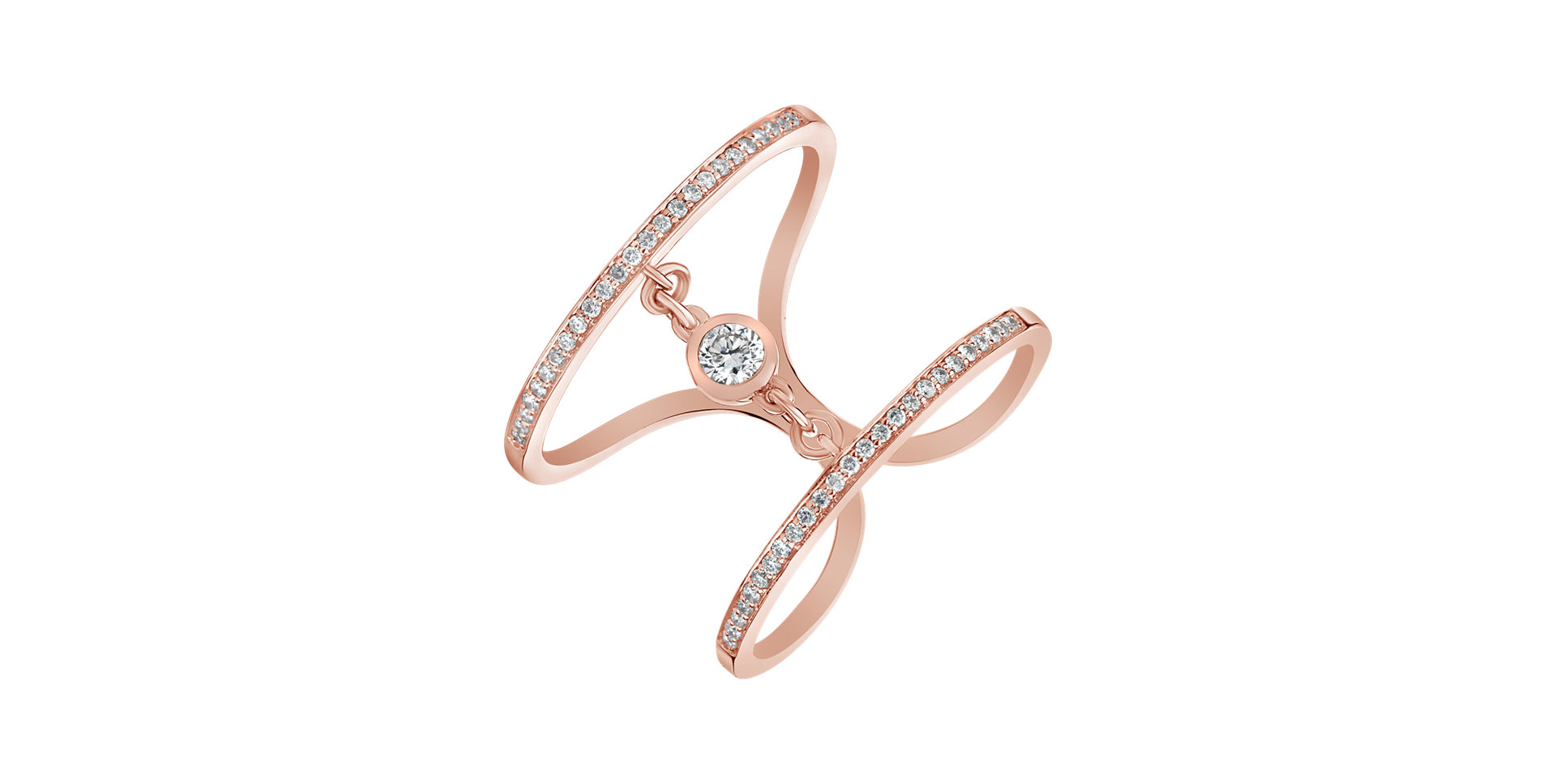 Prsteň s diamantmi Graceful Lure