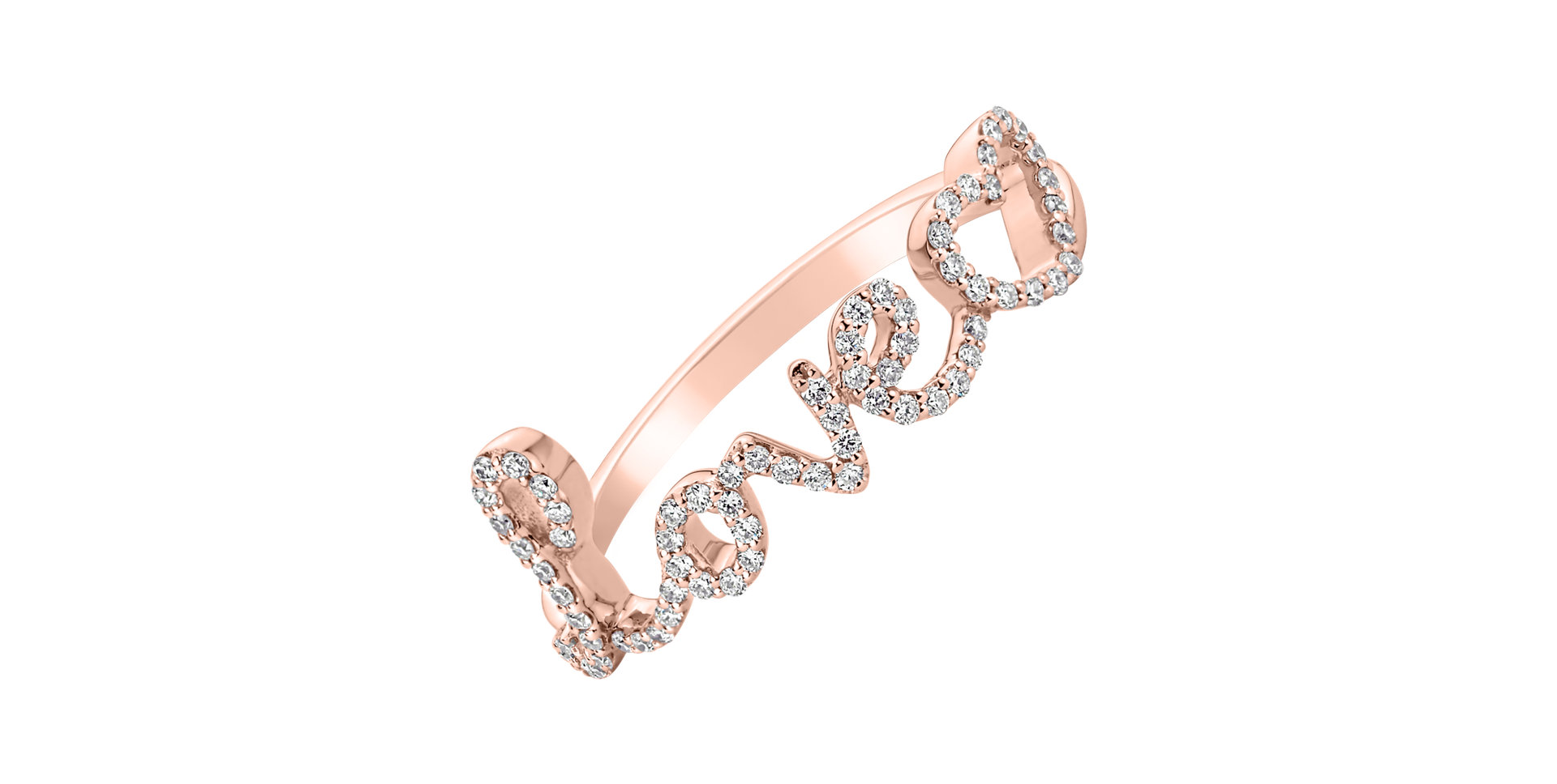 Prsteň s diamantmi Love